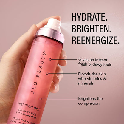JLO BEAUTY That Glow Mist Hydrating Face Spray – Niacinamide, Hyaluronic Acid & Ceramide Complex – Refreshing Vitamin Mist for Instant Glow & Dewy Skin, 4 oz Avelisse