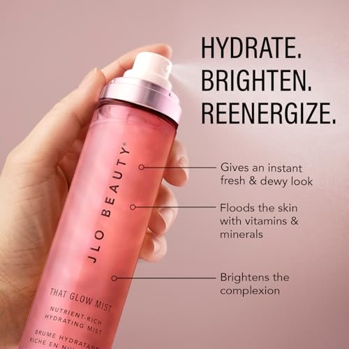 JLO BEAUTY That Glow Mist Hydrating Face Spray – Niacinamide, Hyaluronic Acid & Ceramide Complex – Refreshing Vitamin Mist for Instant Glow & Dewy Skin, 4 oz Avelisse
