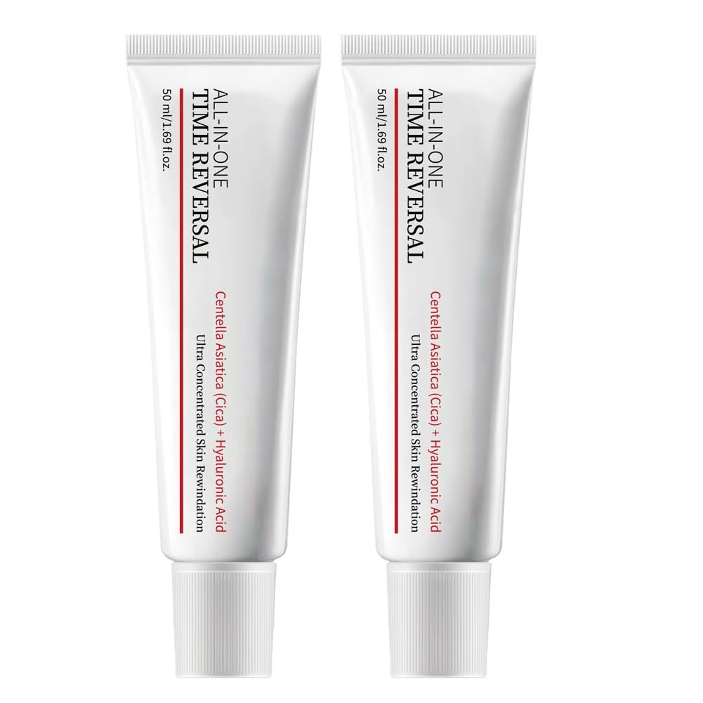 Birunwer 2-Pack All-In-One Time Reverse Cream with Centella Asiatica, Collagen & Hyaluronic Acid – Deeply Moisturizing Anti-Aging Face Cream Avelisse