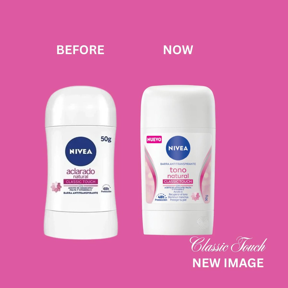 NIVEA Women Deodorant Stick Classic Touch 1.76 oz (50 g) – 48H Odor Protection – Pack of 3 Avelisse