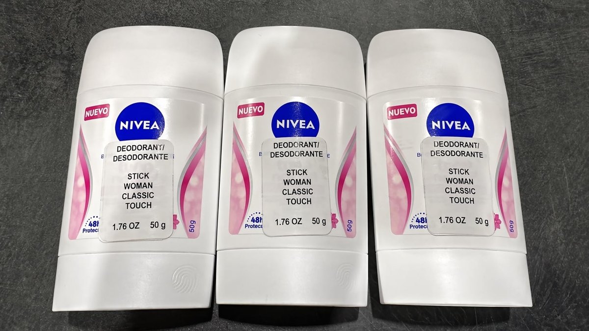 NIVEA Women Deodorant Stick Classic Touch 1.76 oz (50 g) – 48H Odor Protection – Pack of 3 Avelisse