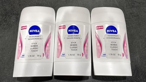 NIVEA Women Deodorant Stick Classic Touch 1.76 oz (50 g) – 48H Odor Protection – Pack of 3 Avelisse