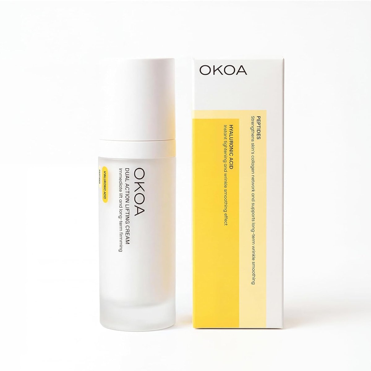 OKOA Skin Dual Action Lifting Cream – Firming Anti Aging Moisturizer with Peptides & Botanical Extracts, 1 Fl Oz Avelisse