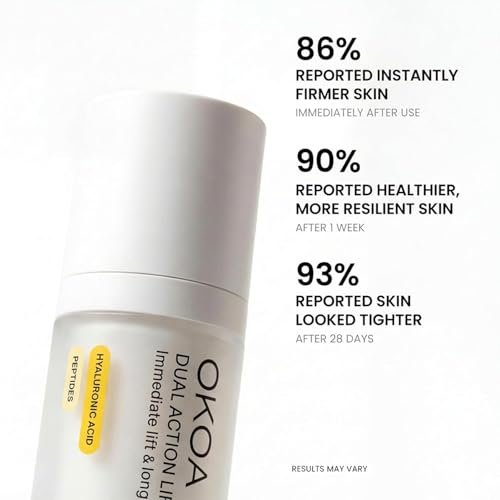 OKOA Skin Dual Action Lifting Cream – Firming Anti Aging Moisturizer with Peptides & Botanical Extracts, 1 Fl Oz Avelisse