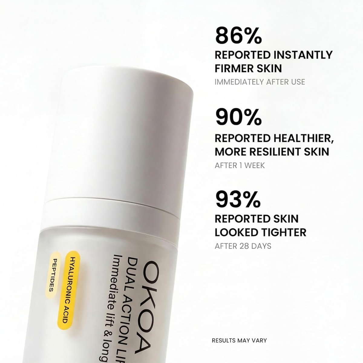 OKOA Skin Dual Action Lifting Cream – Firming Anti Aging Moisturizer with Peptides & Botanical Extracts, 1 Fl Oz Avelisse