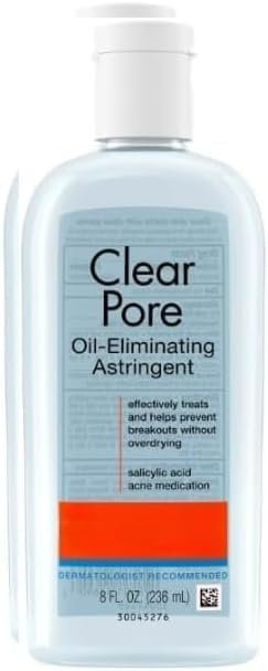 Oil Eliminating Acne Treatment Astringent Toner with Salicylic Acid – Pore Cleanser for Clear Skin, 8 oz Avelisse