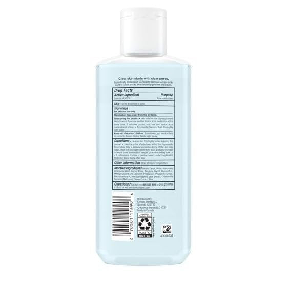 Oil Eliminating Acne Treatment Astringent Toner with Salicylic Acid – Pore Cleanser for Clear Skin, 8 oz Avelisse