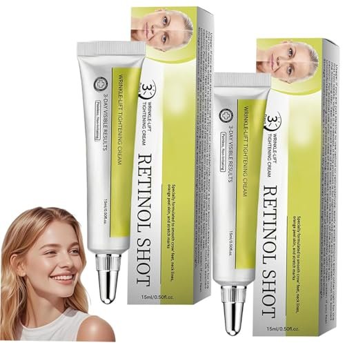 2Pcs Vita-A Retinol Shot Wrinkle-Lift Tightening Cream - Anti-Aging Moisturizer for Fine Lines, Pores & Smooth Skin - All Skin Types - görsel 2