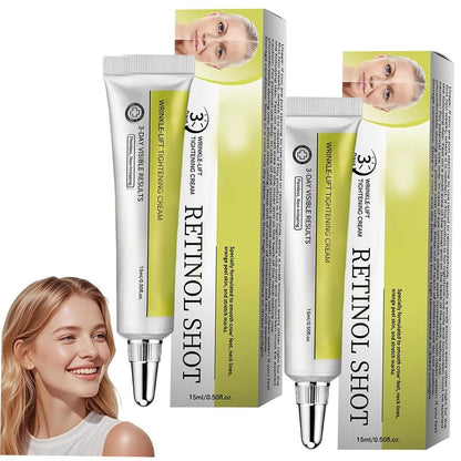 2Pcs Vita-A Retinol Shot Wrinkle-Lift Tightening Cream - Anti-Aging Moisturizer for Fine Lines, Pores & Smooth Skin - All Skin Types
