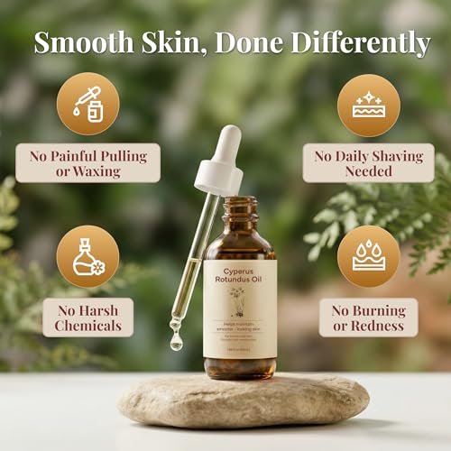 Metyou Cyperus Rotundus Oil – Natural Hair Removal Oil for Face & Body – Hair Inhibitor for Unwanted Hair Reduction, Daily Use & Post-Hair-Removal Care (55 mL) Avelisse