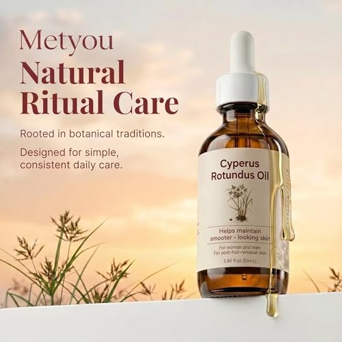 Metyou Cyperus Rotundus Oil – Natural Hair Removal Oil for Face & Body – Hair Inhibitor for Unwanted Hair Reduction, Daily Use & Post-Hair-Removal Care (55 mL) Avelisse