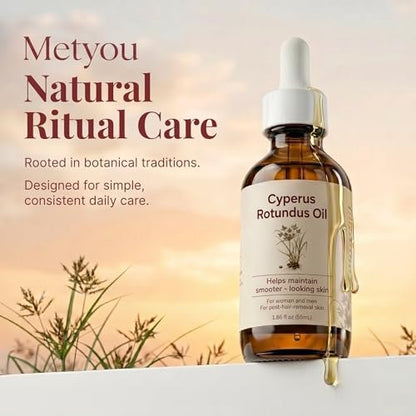Metyou Cyperus Rotundus Oil – Natural Hair Removal Oil for Face & Body – Hair Inhibitor for Unwanted Hair Reduction, Daily Use & Post-Hair-Removal Care (55 mL) Avelisse