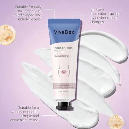 VivaDex Incontinence Cream for Women – Natural Soothing Formula, Deep Hydration, Non-Greasy, Fast-Absorbing Daily Comfort, 1 Fl Oz Avelisse