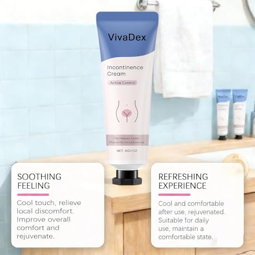 VivaDex Incontinence Cream for Women – Natural Soothing Formula, Deep Hydration, Non-Greasy, Fast-Absorbing Daily Comfort, 1 Fl Oz Avelisse