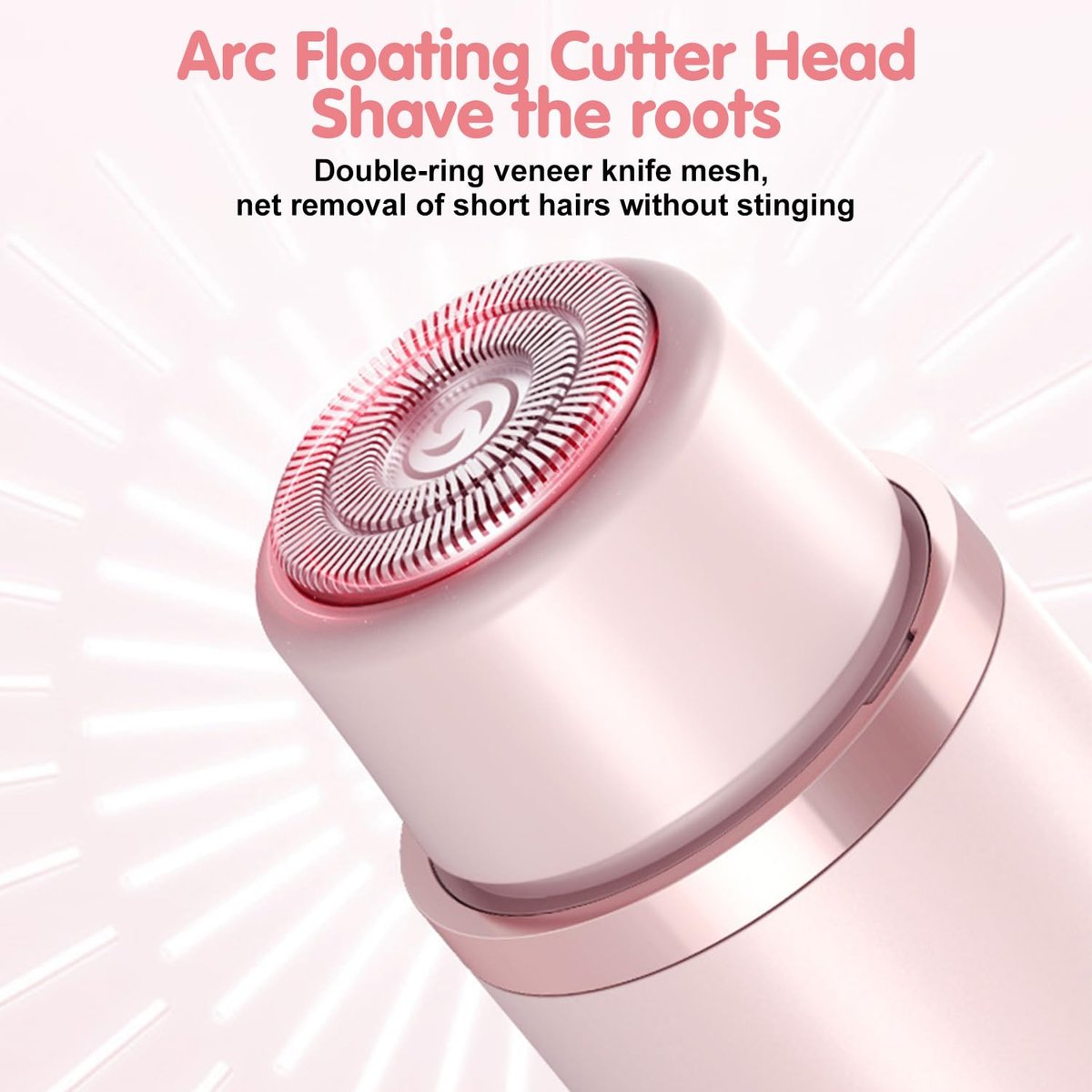 2-in-1 Dual Head Bikini Trimmer for Women – Cordless Waterproof Electric Shaver, Painless Hair Removal with Silky Glow Finish, Pink Avelisse