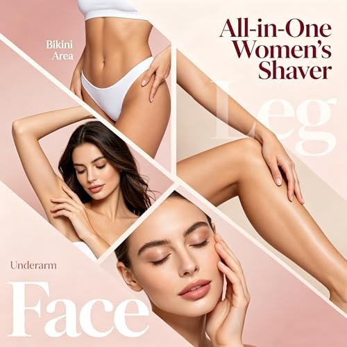 2-in-1 Dual Head Bikini Trimmer for Women – Cordless Waterproof Electric Shaver, Painless Hair Removal with Silky Glow Finish, Pink Avelisse