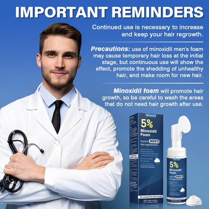 Olassubd Minoxidil 5% Foam for Men Hair Growth – 2.11 oz Avelisse