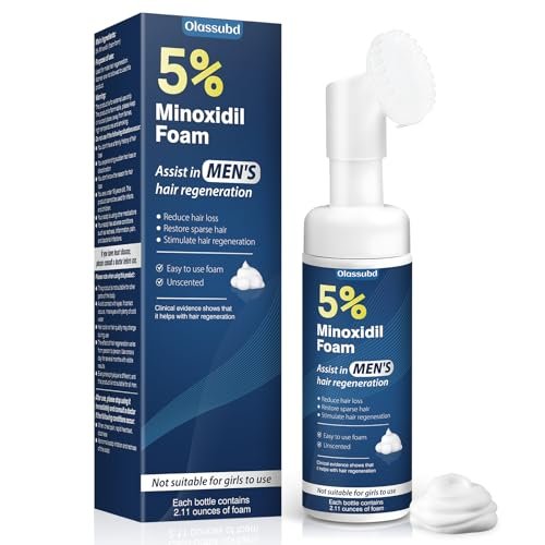 Olassubd Minoxidil 5% Foam for Men Hair Growth – 2.11 oz Avelisse
