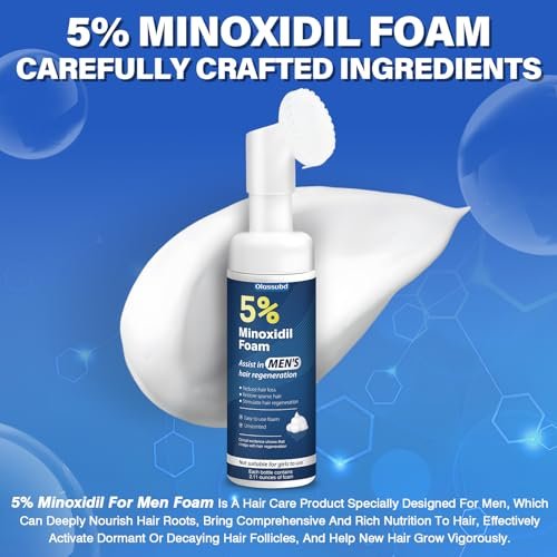 Olassubd Minoxidil 5% Foam for Men Hair Growth – 2.11 oz Avelisse