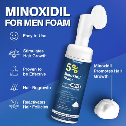 Olassubd Minoxidil 5% Foam for Men Hair Growth – 2.11 oz Avelisse