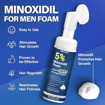 Olassubd Minoxidil 5% Foam for Men Hair Growth – 2.11 oz Avelisse