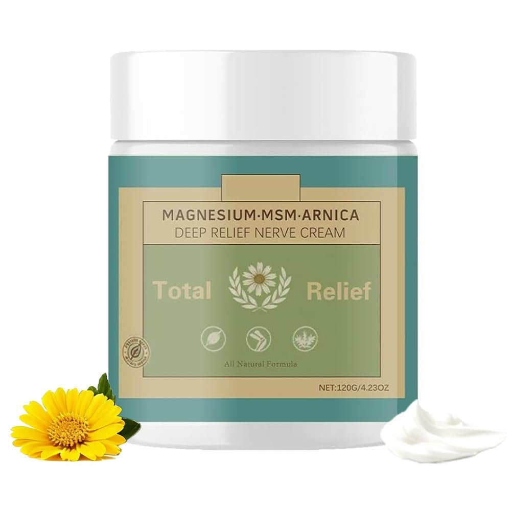 YASERDE Total Relief Magnesium Soothing Cream with Arnica, MSN, Menthol – Fast Absorbing Natural Joint Soothing Moisturizer for Hands, Feet, Knees, Back, Muscles – 4.23 oz Avelisse