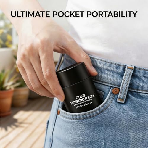 Sunscreen Stick SPF50 PA++++ Broad Spectrum Semi-Matte Korean Sunstick for Face and Body, No White Cast, Water Resistant 80 Min, Portable Travel Size - görsel 12