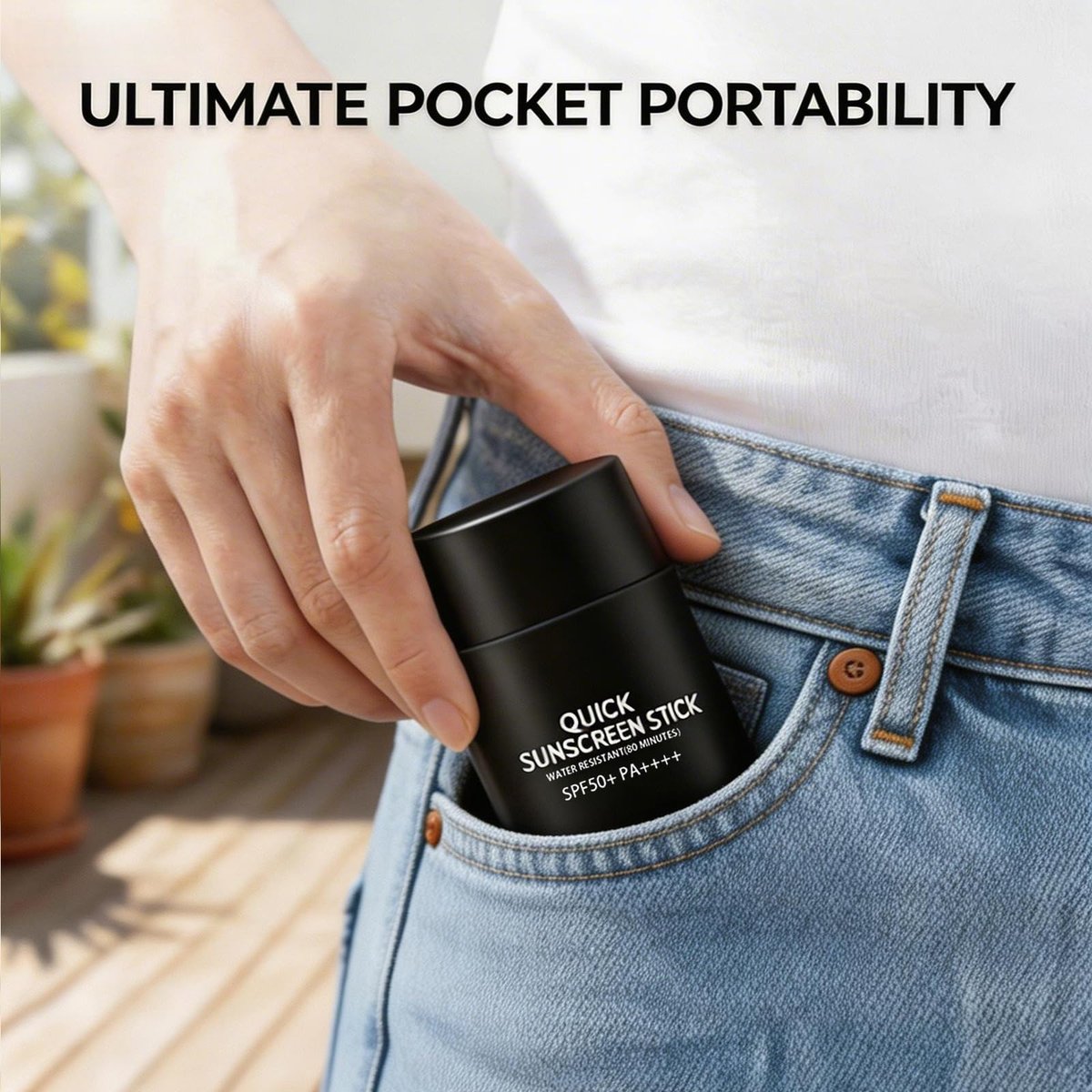 Sunscreen Stick SPF50 PA++++ Broad Spectrum Semi-Matte Korean Sunstick for Face and Body, No White Cast, Water Resistant 80 Min, Portable Travel Size - görsel 11