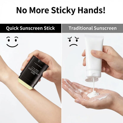 Sunscreen Stick SPF50 PA++++ Broad Spectrum Semi-Matte Korean Sunstick for Face and Body, No White Cast, Water Resistant 80 Min, Portable Travel Size