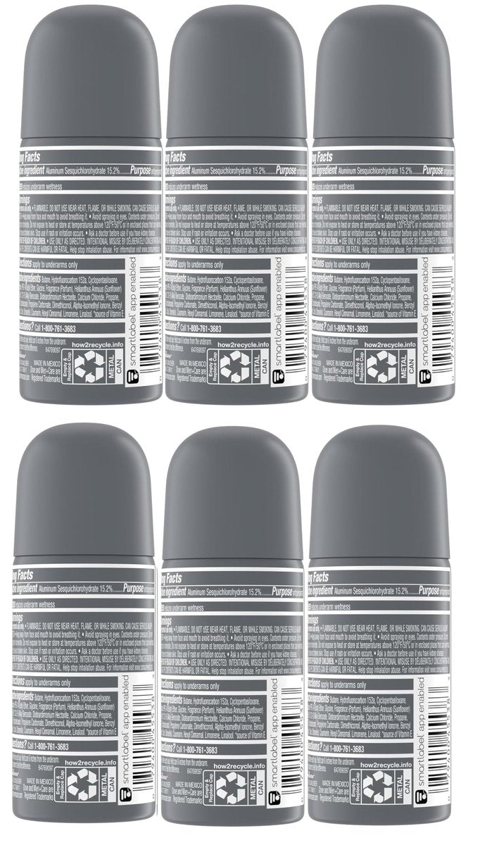 Dove Men+Care Antiperspirant Deodorant Dry Spray, Clean Comfort Scent, 72-Hour Sweat & Odor Protection, Travel Size 1 oz (Pack of 6) Avelisse