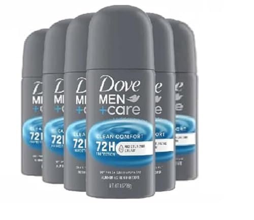 Dove Men+Care Antiperspirant Deodorant Dry Spray, Clean Comfort Scent, 72-Hour Sweat & Odor Protection, Travel Size 1 oz (Pack of 6) Avelisse