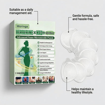 Spetime Berberine Patches Moringa 10-In-1 Advanced Nano Microdarts Patch - Firms Skin, Natural Ingredients, 3 Box Pack Avelisse