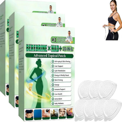 Spetime Berberine Patches Moringa 10-In-1 Advanced Nano Microdarts Patch - Firms Skin, Natural Ingredients, 3 Box Pack Avelisse