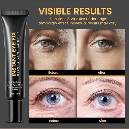 Foffreo Temporary Instant Under Eye Tightener - Reduces Bags, Dark Circles, Puffiness & Wrinkles - Advanced Firming Polysaccharide Formula 30 ml Avelisse