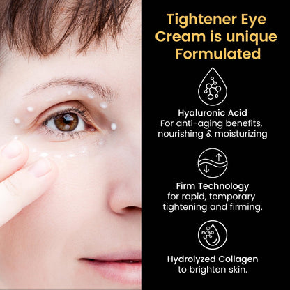Foffreo Temporary Instant Under Eye Tightener - Reduces Bags, Dark Circles, Puffiness & Wrinkles - Advanced Firming Polysaccharide Formula 30 ml Avelisse