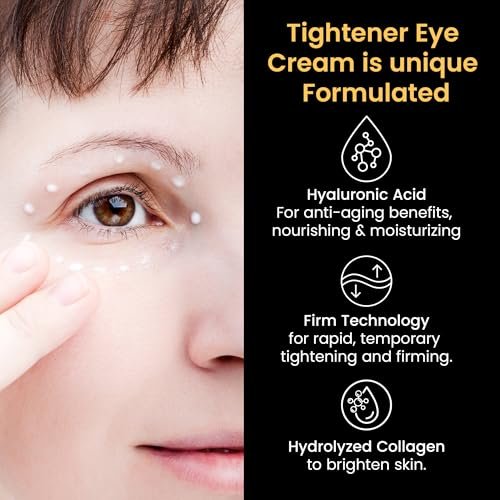Foffreo Temporary Instant Under Eye Tightener - Reduces Bags, Dark Circles, Puffiness & Wrinkles - Advanced Firming Polysaccharide Formula 30 ml Avelisse