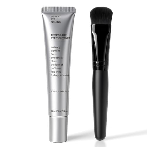 Glopink Instant Eye Tightening Cream with Brush - Firming & Lifting for Under Eye Bags, Rapid Fine Lines, Puffiness, Dark Circles, Anti Aging Refreshing Formula for All Skin Types, 0.67oz - görsel 2