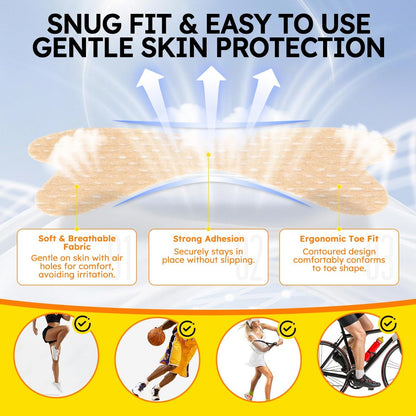 Ingrown Toenail Treatment Kit - Breathable Curved Toenail Corrector Strips with File and Lifter, 60 Pcs for Pain Relief