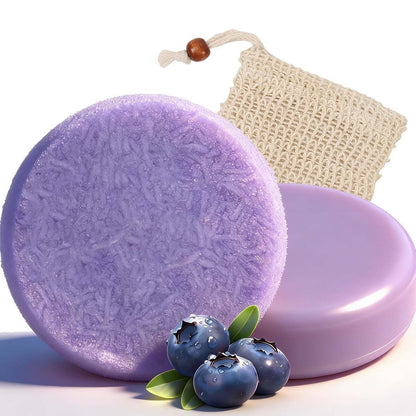 Blue Berry Fields Shampoo & Conditioner Bundle Bars – For Hair Thinning & Frizz Control (1 Set) Avelisse