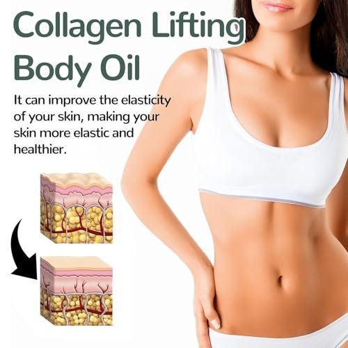 Collagen Lifting Body Oil - Advanced Hydrating Anti-Aging Moisturizer for Crepe Skin & Wrinkles, 3.38 Fl Oz Avelisse