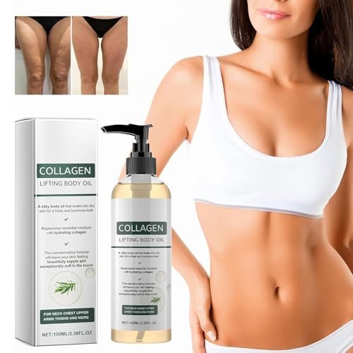Collagen Lifting Body Oil - Advanced Hydrating Anti-Aging Moisturizer for Crepe Skin & Wrinkles, 3.38 Fl Oz Avelisse