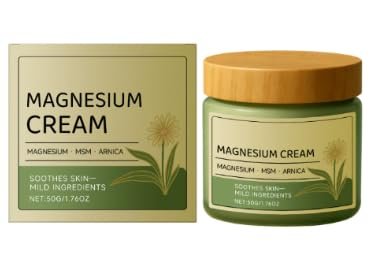 LELLURE Total Relief Sun Soothing Magnesium Cream - Fast-Absorbing MSM & Arnica Cream for Daily Comfort - 4 fl oz - görsel 1