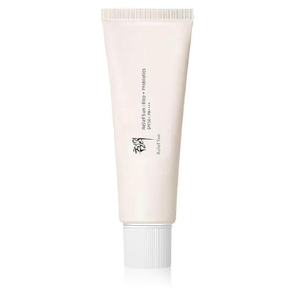 Organic Korean Sunscreen SPF50+ PA++++ with Rice & Probiotics – Nourishing Face Sun Protection for All Skin Types Avelisse