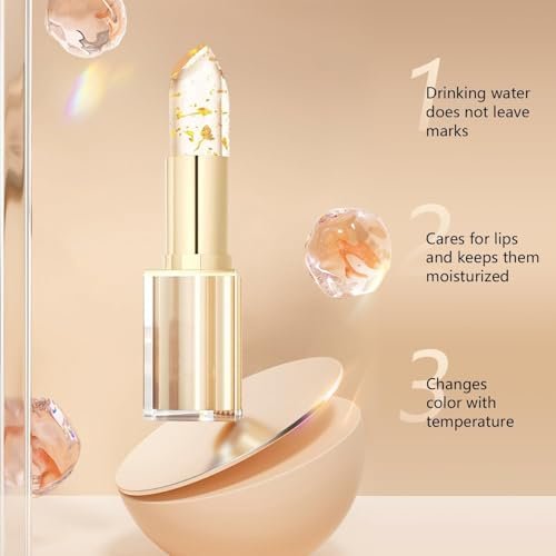 YCNASSS Color Changing Lipstick for Older Women, pH Adjusting Clear Lip Gloss, Transfer-Proof, Long-Lasting Hydration, 8+ Hours, 2 Pieces Avelisse