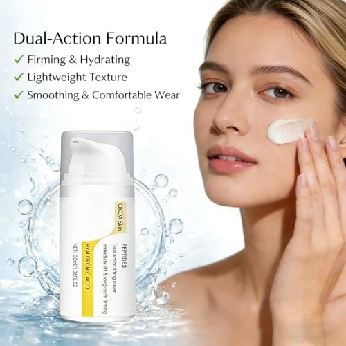 OKOA Skin Instant Lifting Cream – Dual Action with Peptides & Hyaluronic Acid for All Skin Types Avelisse