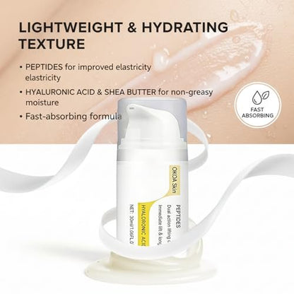 OKOA Skin Instant Lifting Cream – Dual Action with Peptides & Hyaluronic Acid for All Skin Types Avelisse