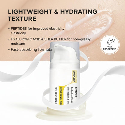 OKOA Skin Instant Lifting Cream – Dual Action with Peptides & Hyaluronic Acid for All Skin Types Avelisse