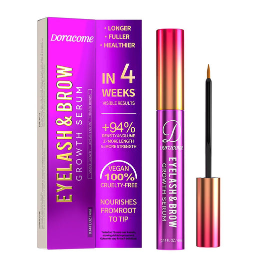 Doracome Eyelash Growth Serum with Peptides & Amino Acids - Lash and Brow Serum for Natural Lengthening & Strengthening, Resilience Support, Safe for Sensitive Skin, Lash Extension Aftercare - 3ml Avelisse
