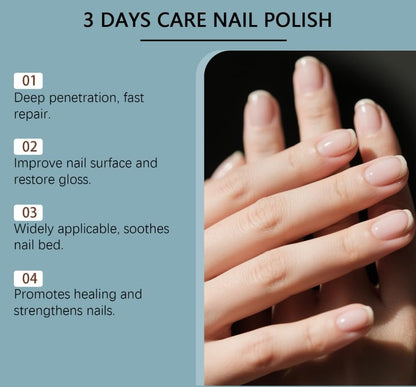 2pcs 3 Days Nail Care Oil with Keratin – Moisturizing Strengthening Treatment for Dry, Weak, Fragile & Damaged Nails (Beige, 0.05 oz Each)