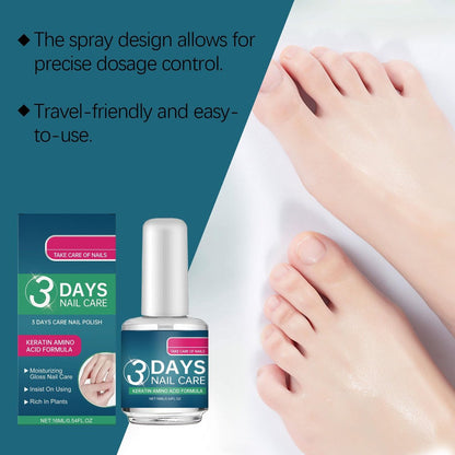 2pcs 3 Days Nail Care Oil with Keratin – Moisturizing Strengthening Treatment for Dry, Weak, Fragile & Damaged Nails (Beige, 0.05 oz Each)